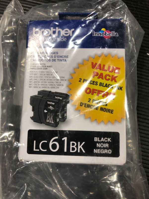 Photo 2 of Brother LC61BK 2 Pack Black -Ink Cartridges