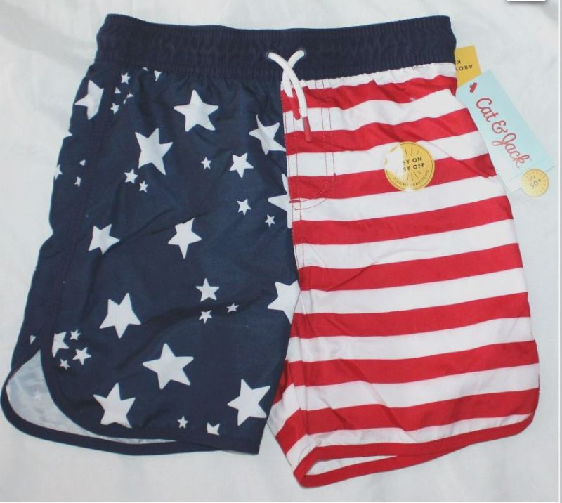 Photo 1 of Cat & Jack Kids Boys American Flag Swim Trunks Size m 
