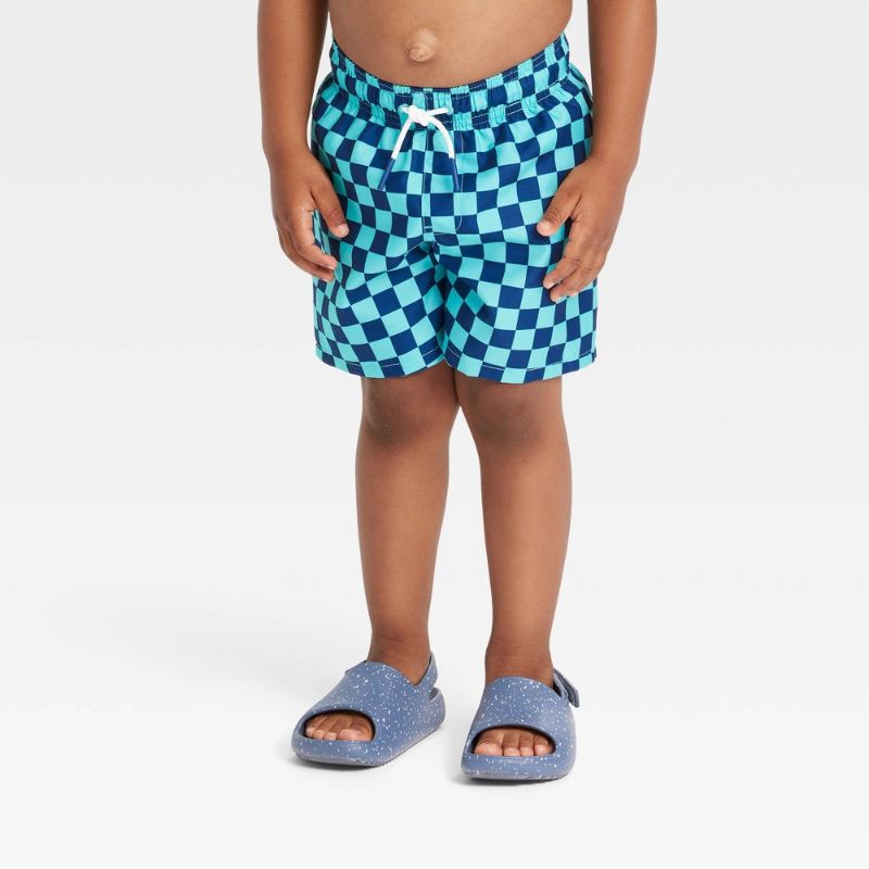 Photo 1 of Baby Boys' Checkered Swim Shorts - Cat & Jack™ SIZE S