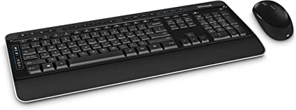 Photo 1 of Microsoft Wireless Desktop 3050 with AES - Black. Wireless Keyboard and Mouse Combo. Built-in Palm Rest. Customizable Windows Shortcut Keys
