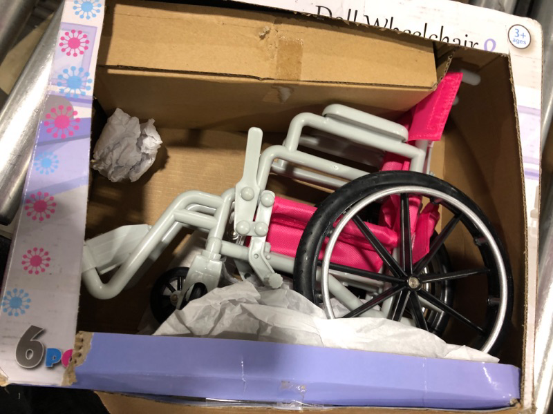 Photo 2 of Click n' Play Doll Wheelchair and Crutches Set, Perfect For 18 inch American Girl Dolls