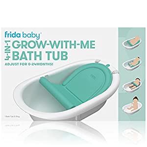 Photo 1 of 4-in-1 Grow-with-Me Bath Tub by Frida Baby Transforms Infant Bathtub to Toddler Bath Seat with Backrest for Assisted Sitting in Tub
