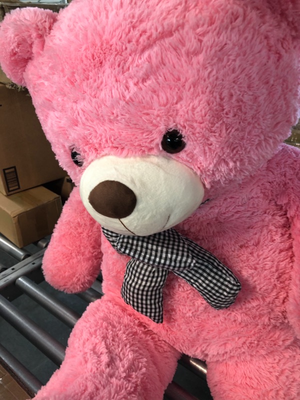 Photo 4 of IKASA Giant Teddy Bear Plush Toy Stuffed Animals (Pink, 47 inches) Pink 47 inches--------- Open Box 