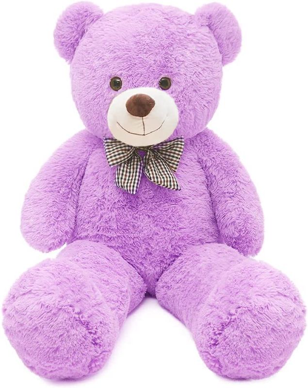 Photo 1 of MaoGoLan Big Purple Human Size Teddy Bear 4 Feet 47 inch Huge Lavender Teddy Extra Large Lilac Bears for Girlfriend Wife------ Open Box 