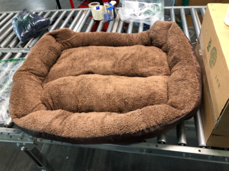 Photo 2 of CLOUDZONE Dog Beds for Large Dogs, Large Dog Bed Machine Washable Rectangle Breathable Soft Padding with Nonskid Bottom Pet Bed for Medium and Large Dogs or Multiple-XL XL-Medium(32''x26''x7'') 3-Brown