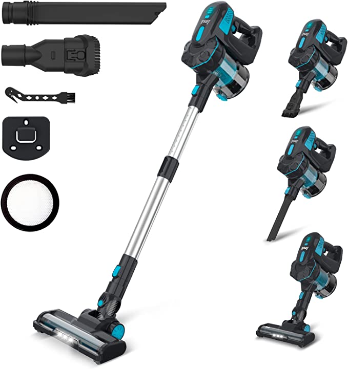 Photo 1 of INSE Cordless Vacuum Cleaner, Lightweight Cordless Stick Vacuum with 2200mAh Battery, 6-in-1 Versatile Rechargeable Vacuum Up to 45mins Runtime, Quiet Vacuum Cleaner for Hard Floor Pet Hair Home Car