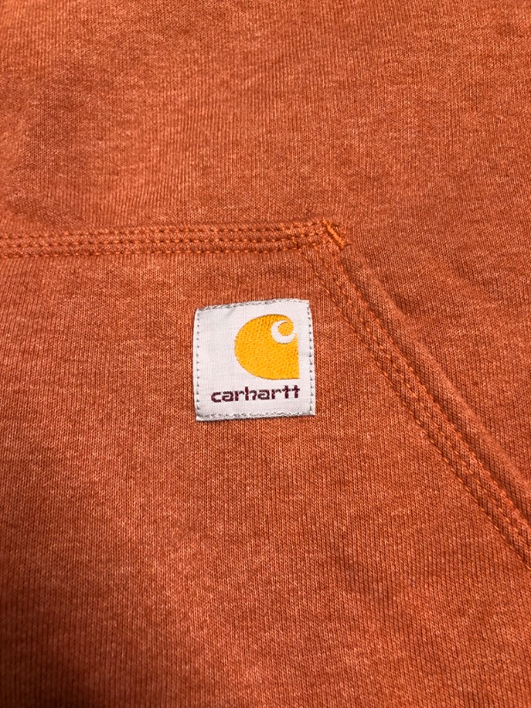 Photo 4 of Carhartt Men's Loose Fit Midweight Logo Sleeve Graphic Sweatshirt (Closeout) X-Large Burnt Sienna Heather