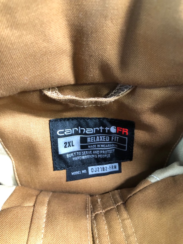 Photo 3 of Carhartt Men's Flame Resistant Full Swing Relaxed Fit Quick Duck Insulated Coat XX-Large Carhartt Brown