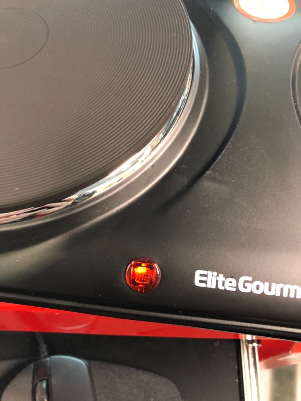 Photo 3 of Elite Cuisine Countertop Double Flat Burner, Electric Hot Plate with Temperature Controls, 1500W------ Open For Test----