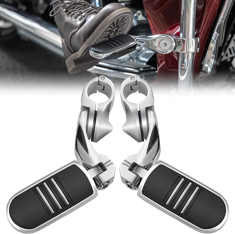Photo 1 of KEMIMOTO Motorcycle Highway Pegs, Foot Pegs for Sportster Softail Electra Glide Road King Street Glide with 1.25" Engine Guard 1 1/4 Highway Bar