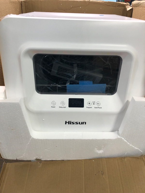 Photo 1 of Counter Top Dishwasher, Portable Dishwasher with 5 Programs, High Temperature, Air-Dry, Child Lock, Dishwasher Basket, Delay Function, Mini Dishwasher for Apartments, Dorms, RVs 17"