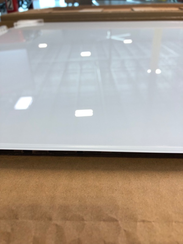 Photo 1 of DOLLAR BOSS Magnetic Glass Whiteboard 24'' x 36'' Dry Erase Tempered Glass White Board Glass for Wall, Large Frameless Glass Board (Standard White) Standard White 24''x36''