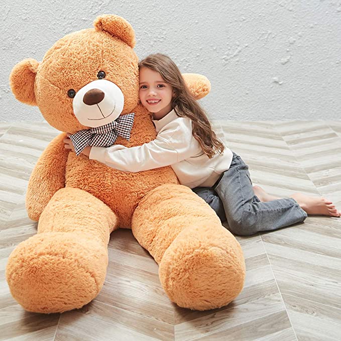 Photo 1 of MorisMos Giant Teddy Bear Stuffed Animals, Life Size Bear, Big Bear Plush for Girlfriend Valentine Christmas Birthday 55 Inches