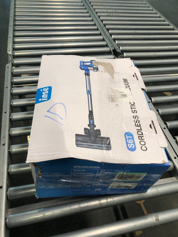 Photo 1 of INSE Cordless Vacuum Cleaner, 10 in 1 28KPa 300W Powerful Stick Vacuum, Rechargeable Cordless Vacuum, Up to 45min Runtime, Lightweight Vacuum Cleaner for Carpet Hard Floor Pet Hair-S6T Cobalt