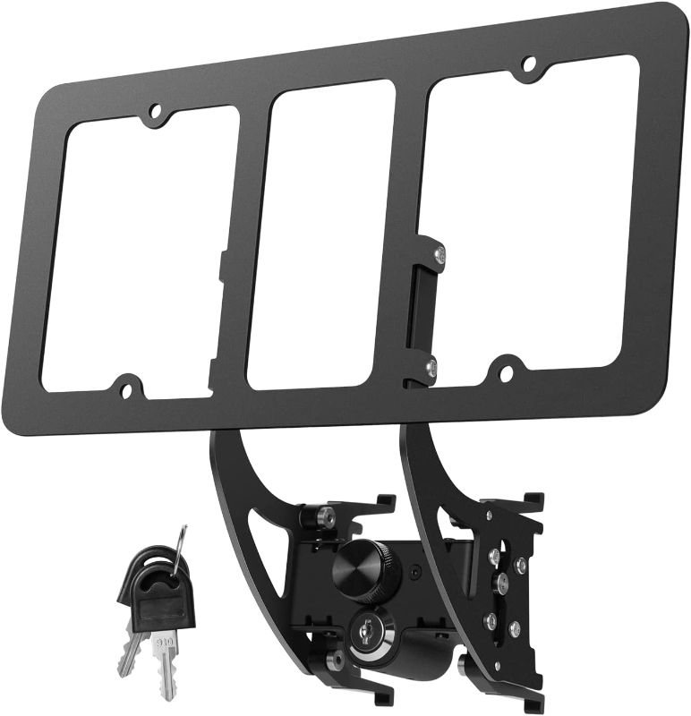 Photo 1 of No Drill License Plate Holder for Tesla Model 3, Front License Plate Bracket Mounting Kit with Anti-Theft Features, No Adhesives License Frame (Model 3 2017-2023 All Models)