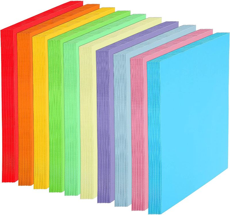 Photo 1 of 2500 Sheets Construction Paper 9" x 12" Construction Paper Classroom Construction Paper Bulk A4 Drawing Paper for Kids Drawing Art School Classroom Decoration Teacher Supplies (Vivid Colors)