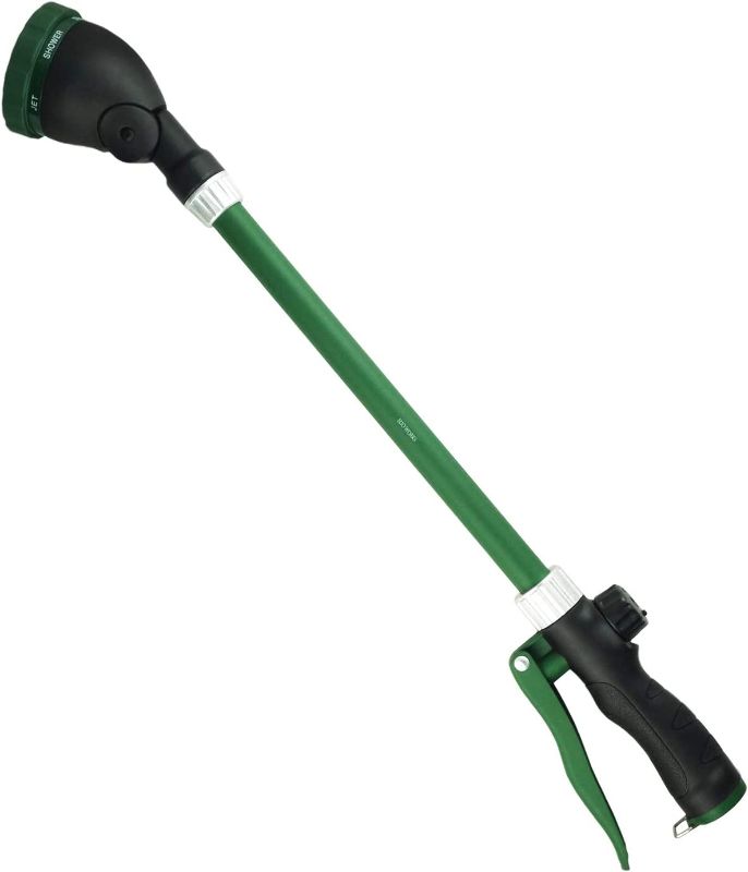 Photo 1 of H2O WORKS Heavy Duty 24 Inch Watering Wand with Pivoting Head, Adjustable Water Sprayer Wand with Ergonomic Handle, Spray 6 Watering Patterns, Perfect for Watering Hanging Plants