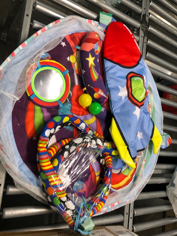 Photo 1 of Siairo Jumbo Baby Activity Gym Folding Baby Play Gym Play Mat with Ball Pit & Hanging Mobiles, Surrounding Mesh for Newborn, Infant, Babies, Toddlers