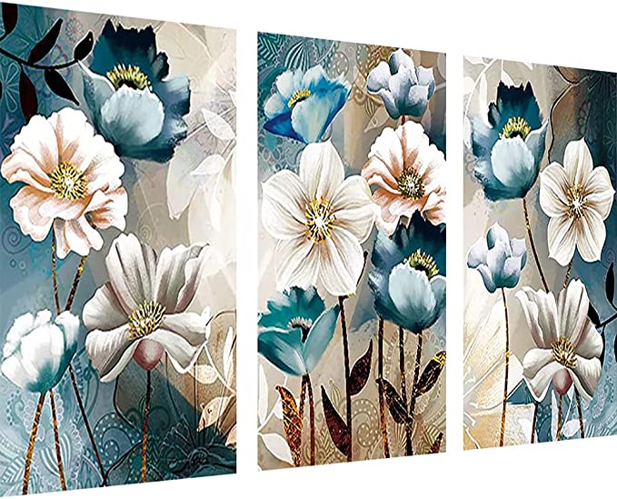 Photo 1 of bleihum Large Diamond Painting Kits Flower (85x40cm)-Lotus Flowers Diamond Art for Adults,Gem Painting Crafts for Adult,5D Gem Art Perfect for Home Wall Decor&Relaxation