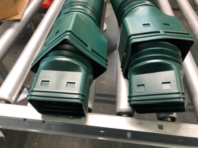 Photo 3 of YUEARN Gutter Downspout Extensions, Rainwater Drainage Pipe Connector, Down Spout Extender, Gutter Connector Rainwater Drainage Downspout Flexible Rain Drain Extender from 21 to 58 Inches, 2 Pack Green