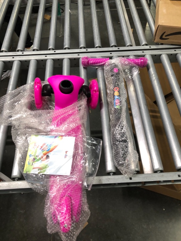 Photo 1 of BELEEV A1 Kick Scooter for Kids, 3 Wheel Scooter for Toddlers Girls Boys, PU Light-Up Wheels, 4 Adjustable Height, Lean to Steer, Non-Slip Deck, Lightweight Three Wheel Scooter for Children Ages 2-6 Pink