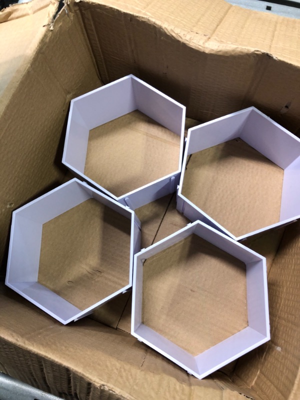 Photo 3 of White Honeycomb Hexagon Cake Display Stand