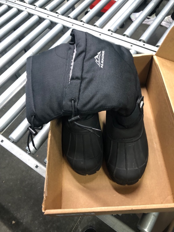 Photo 2 of ALEADER Men's Insulated Waterproof Winter Snow Boots 9 Black/Buckle