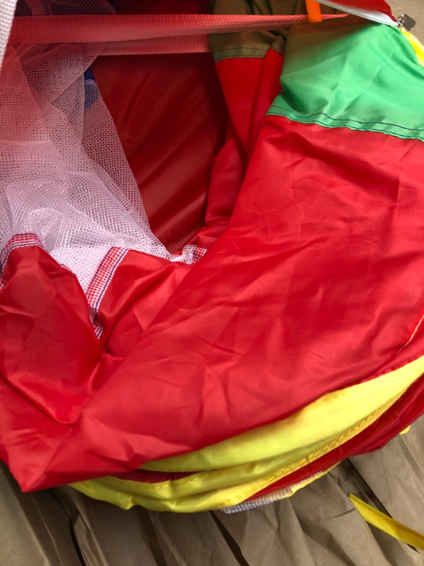 Photo 1 of iBabify Kids Crawl Through Play Tunnel, Pop Up Baby for Toddlers- Tube, & Game Tent Toy Girl Boy Gift or Dog Cat Pet Tunnels (Red, Green and Blue mesh Tunnel)