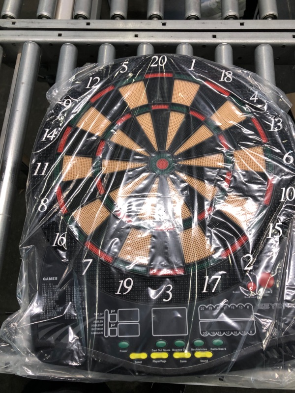 Photo 2 of Electronic Dart Board, Soft Tip Dartboard Set with 6 Darts 50 Soft Tips, LCD Display, Power Adapter, Throw Line