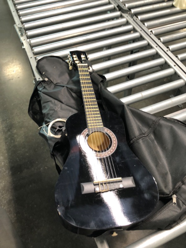 Photo 3 of 30" Wood Guitar with Case and Accessories for Kids/Girls/Boys/Beginners (Black) Right Handed Black