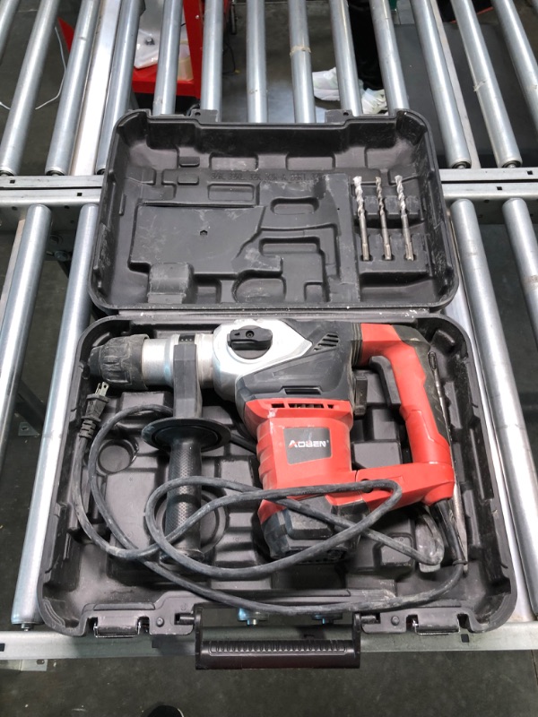 Photo 3 of AOBEN 1-1/4 Inch SDS-Plus Rotary Hammer Drill with Vibration Control and Safety Clutch,13 Amp Heavy Duty Demolition Hammer for Concrete-Including 3 Drill Bits,Flat Chisels, Point Chisels.