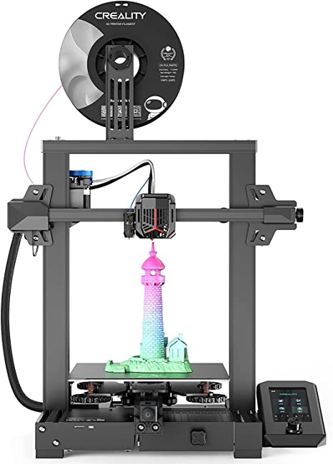 Photo 1 of Creality Ender 3 V2 Neo 3D Printers with CR Touch Auto Leveling PC Steel Printing Platform Metal Bowden Extruder Model Preview Function 3D Printer 95% Pre-Install for Beginners 8.66*8.66*9.84 inch
