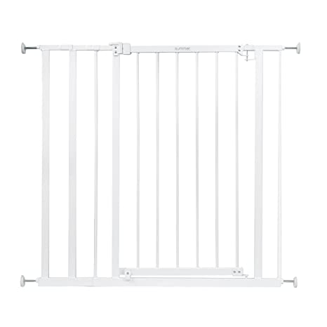 Photo 1 of Summer Everywhere Extra Tall & Extra Wide Walk-Thru Safety Baby Gate, Fits Openings 28.75-39.75" Wide, White Metal, for Doorways and Stairways, 36" Tall, White