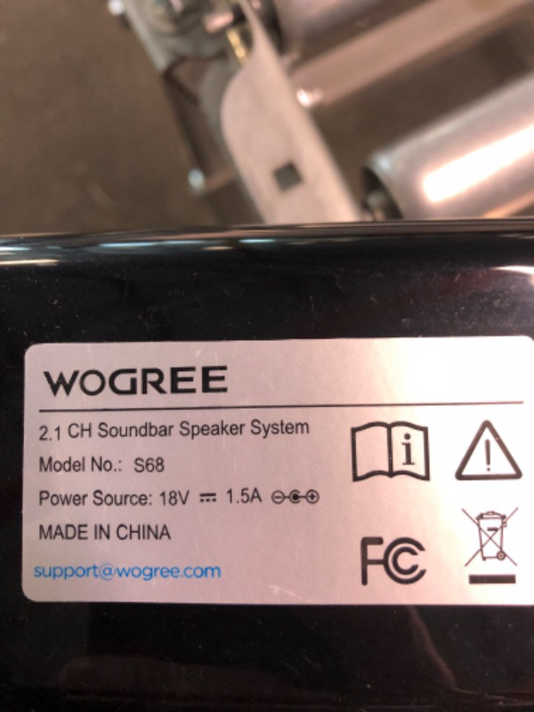 Photo 6 of Wogree 2.1ch Soundbar with Built-in Subwoofer, 80W 24 Inch Compact Small Sound Bars for TVs, Home Audio TV Speakers Support Bluetooth, HDMI-ARC, Optical, AUX, Line-in, and USB Input