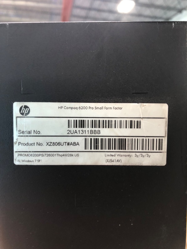 Photo 6 of HP Compaq 6200 Pro, SFF, Intel Core i5-2400 @ 3.10 GHz, 16GB DDR3, 1TB HDD, DVD-RW, Win10 Pro 64
