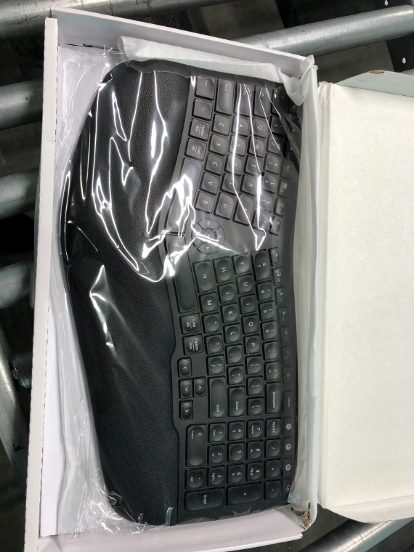 Photo 3 of Wireless Ergonomic Keyboard, Rechargeable Ergonomic Split Keyboard with Pillowed Wrist Rest for Natural Typing, Multi-Device (BT1+BT2+2.4G) Ergonomic Keyboard for Windows/Mac OS/Android