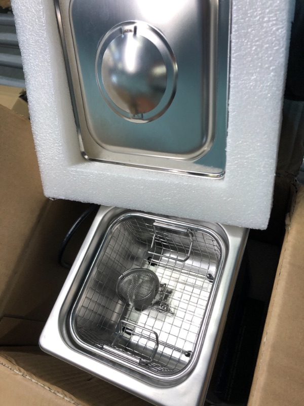 Photo 1 of VEVOR Professional Ultrasonic Cleaner, Easy to Use with Digital Timer & Heater, Stainless Steel Industrial Machine for Parts, 110V, FCC/CE/RoHS Certified (3L)