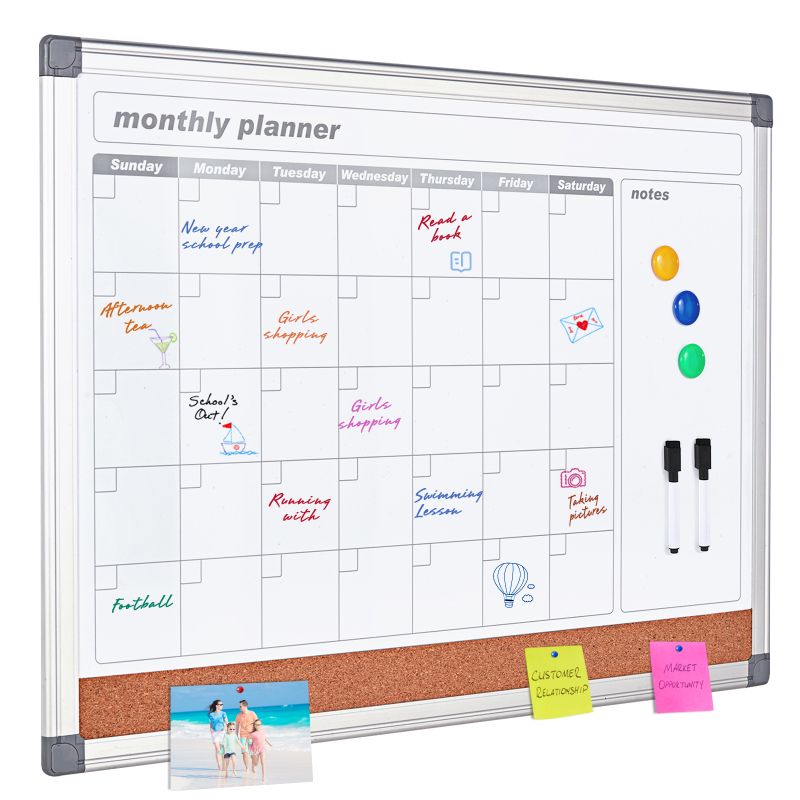 Photo 1 of SWANCROWN Dry Erase Calendar Whiteboard Cork Board 