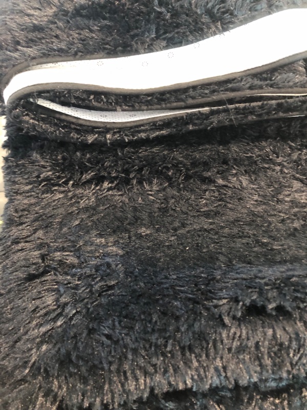 Photo 2 of Black fur rug (indoors)