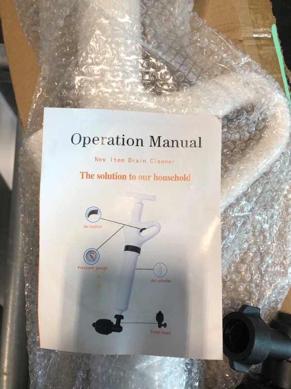 Photo 4 of Air Plunger Drain Clog Remover By Sleek Home- High-Pressure Air Toilet Plunger & Drain Unclogger- Drain Cleaner & Hair Clog Remover Air Blaster- Powerful Drain Air Pressure Gun For Shower Kitchen Sink