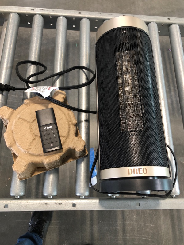 Photo 1 of Dreo Space Heaters for Indoor Use, Portable Electric Heater for Bedroom Large Room Office Garage, 1500W Fast PTC Ceramic Heating with Remote, Thermostat, Oscillating, Timer, Multiple Safety Protection Black.TESTED