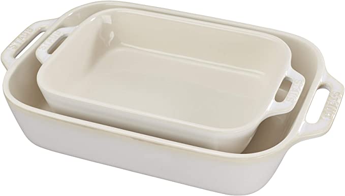 Photo 1 of 2-Piece Stoneware Rectangular Baking Dish Set