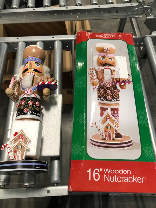 Photo 2 of Kurt Adler 16-Inch Wooden Gingerbread Christmas Nutcracker & Kurt Adler Hollywood Ballet Nutcracker, 15-Inch Nutcracker + Nutcrackers Multicolor