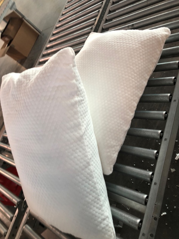 Photo 1 of Molblly Queen Pillows 2 Pack, Shredded Memory Foam Bed Pillows Set of 2, Adjustable Loft Bed Pillows with Washable Pillows for Back and Side Sleeper Pillows Queen Size Set of 2