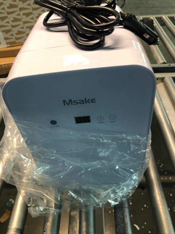 Photo 2 of Msake Portable Personal Mini Fridge, 8 Liter Compact Cooler and Warmer Refrigerator for Skincare Medications and Breast Milk Storage, 12V DC/ 110V AC for Home Office and Travel