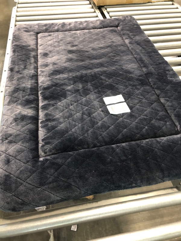Photo 2 of Hero Dog Large Dog Bed Crate Pad Mat for Dogs, 42" Soft Flannel Machine Washable Pet Beds with Non-Slip Bottom, Dark Grey L 42" x 28" Dark Grey