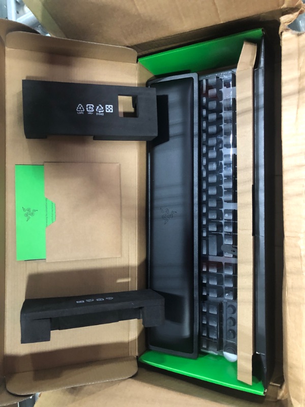 Photo 2 of Razer BlackWidow V3 Pro Mechanical Wireless Gaming Keyboard: Green Mechanical Switches - Tactile & Clicky - Chroma RGB Lighting - Doubleshot ABS Keycaps - Transparent Switch Housing - Bluetooth/2.4GHz BlackWidow V3 Pro Green Switches - Tactile & Clicky