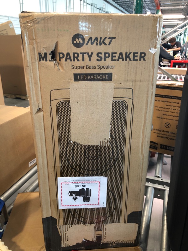 Photo 4 of MKT Karaoke Machine for Adults with 2 Wireless Microphones, PA System Bluetooth Speaker with Dual 8" Subwoofer, Portable Singing Karoke Machine with Party Lights Support TWS/AUX/TF/USB/FM