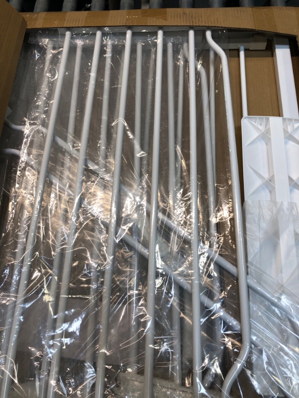 Photo 1 of WAOWAO Extra Wide Baby Gate Easy Walk Thru Pressure Mount Auto Close White Metal Child Dog Pet Safety Stairs,Doorways,Kitchen 24.02-81.50inch White 62.21-66.90"/158-170cm