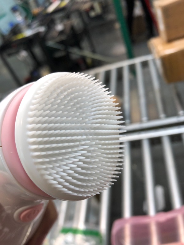 Photo 1 of Waterproof Facial Cleansing Spin Brush Set with 4 Interchangeable Brush Heads - Electric Face Scrubber Cleanser Brush by CLSEVXY - Face brush for Deep Scrubbing, Gentle Exfoliating and Massaging Pink